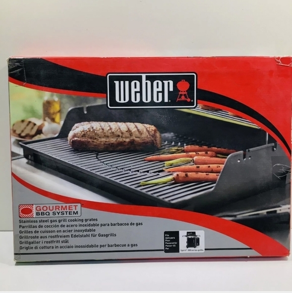 Weber Gourmet BBQ System Spirit 300 Series Stainless Steel Grates 7586 Brand New - Picture 1 of 5
